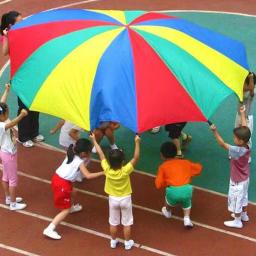 Paraquedas ao ar livre para crianças, Jogos ao ar livre arco-íris, Fun Playground, Kindergarten School Group, Atividades Cooperativas, 2-6m - Image 1