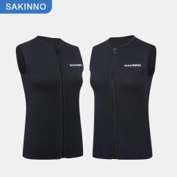 Fato de mergulho sem mangas para homens e mulheres, proteção solar, aquecimento, natação, surf, mergulho, Dri, Vest3, MMA - Image 5