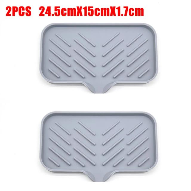 Bandeja de Silicone para Pia de Cozinha com Dreno - Armazenamento Premium
