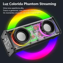 V8 transparente mecha alto-falante, sem fio, bluetooth, som, luz, ritmo, subwoofer, tss, estéreo, cyberpunk, centro de música, chamada mãos-livres - Image 3