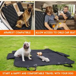 Cão Car Assento Traseiro Capa Protetora, Impermeável, Sujeira Resistente, Pet Seat Cover, Alça de Ombro Preto Hammock, Pet Viagem Colchão - Image 4