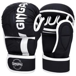 Luvas profissionais de boxe MMA para crianças e adultos, equipamento de boxe espesso, metade do dedo, sandbag, karatê, treinamento muay thai, pu - Image 3