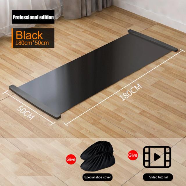 Esteira de Deslizamento para Yoga e Fitness 140/180/200cm - Placa de Patinação para Hóquei no Gelo e Exercícios de Perna