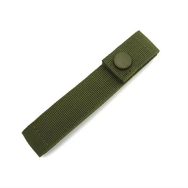 Fita de Nylon Molle para Escalada com Mosquetão, Gancho para Chaves e Suporte de Água em Verde de Alta Resistência