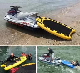 Trenó inflável do resgate do jet ski, esteira flutuante portátil, kick board com alça para trinar, emergência, trining profissional - Image 3