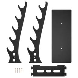 Suporte de espada de 4 camadas, mesa de suporte de katana preta, rack de espada de madeira para rapier de espada de katana tanto - Image 3