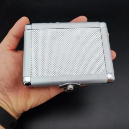 Pequena caixa de ferramentas portátil Mini estojo de armazenamento Caixa de ferramentas de liga de alumínio Caso difícil de acampamento ao ar livre Organizador Fish Container com espuma - Image 1