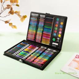 Lápis de cor Kits para crianças, Desenho portátil e conjunto de pintura, Arte e Artesanato Suprimentos, Arte para colorir, 168pcs - Image 2