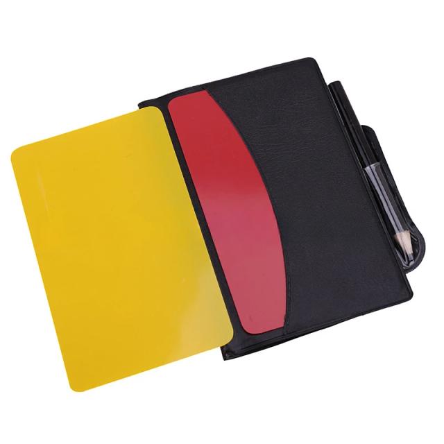 Conjunto de Cartões de Arbitragem para Futebol com Cartões Vermelho e Amarelo, Carteira e Caderno Profissional para Árbitros