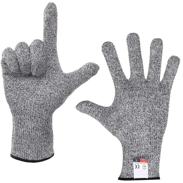 Luvas de Alta Resistência Hppe Nível 5 para Segurança Anti-Corte em Cozinha e Jardinagem - Multifuncionais e Antirrisco