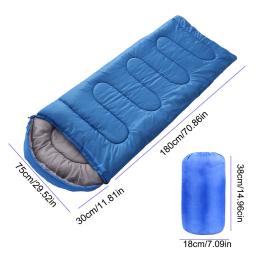Saco de dormir envelope ultraleve com saco de compressão, bolsa de viagem portátil, colchão respirável e confortável, 3 estações - Image 6
