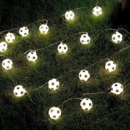 Bola De Futebol Fairy String Light, Quarto Pendurado Luzes, Jardim, Esportes, Futebol Tema, Festa de Aniversário, Favors Decoração, 1.5m, 10LED - Image 3