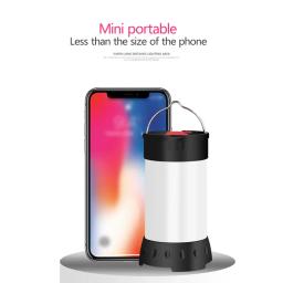 USB lanternas portáteis recarregáveis com ímã, lanterna de acampamento LED ao ar livre, lanterna impermeável, luz vermelha branca, IPX-4, 380LM - Image 5