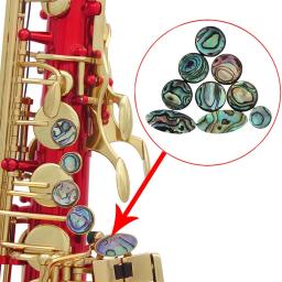 Natural saxofone Abalone Shell Key Set, Tenor, Alto, Soprano, Sax, instrumentos de sopro acessórios, 9pcs - Image 1