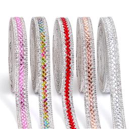 Fita de cristal auto-adesiva, guarnição strass para vestuário DIY sapatos sacos e vestidos decoração, 1 quintal, 91cm - Image 2