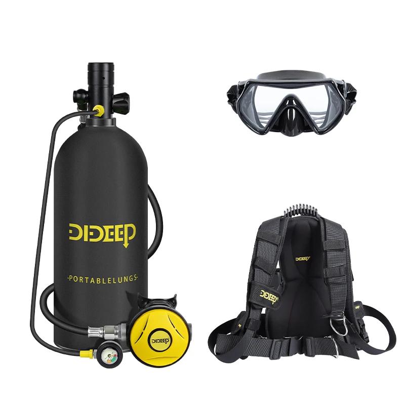 DIDEEP-Equipamento de Mergulho e Snorkeling, Kit Cilindro Oxigênio, Respirador, Mergulho, Snorkeling, 3L, X6000 - Image 1