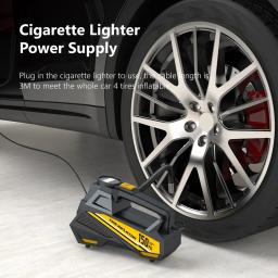 Bomba de ar portátil com fio Atualizado 12V 150PSI Bomba Inflator Pneus Elétricos Motocicleta Bola LED Light Car Air Compressor - Image 3
