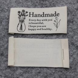 Handmade Pure Cotton Etiqueta, Pano, Saco, Chapéu, Tradefor Crianças Vestuário, DIY Costura Acessórios - Image 3