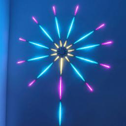 Fogos de artifício led luzes tira rgb meteoro firework lâmpada bluetooth controle app para festa de natal casamento quarto decoração da parede - Image 3