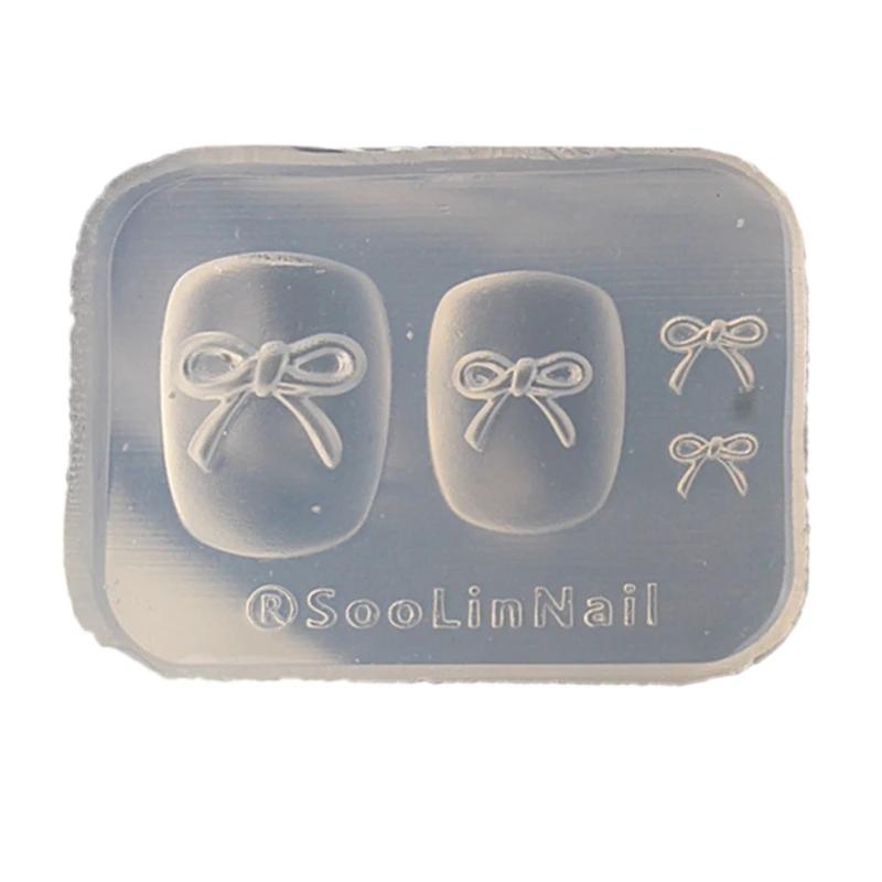 Molde silicone para arte unhas, estilo balé, laço 3d, escultura silicone, acrílico, uv, arte unhas, molde faça - Image 1
