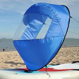 Vela de vento com janela clara proteção perfeita dobrável ultraleve verão surf downwind vela para caiaque - Image 4