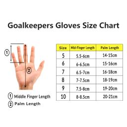 Luvas de látex futebol goleiro para adultos e crianças, luvas de futebol, proteção antiderrapante para dedos, luvas esportivas - Image 6