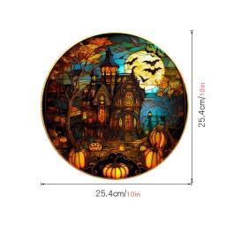 Halloween Colorido Horror Castle Cat Static Glass Stickers, Vitral Adesivos, Sem Cola, Filme Decorativo, Decoração para Festa, 2024 - Image 6