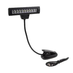 Black Music Stand Light, Clip On Book Lights, Luz de leitura - Image 2