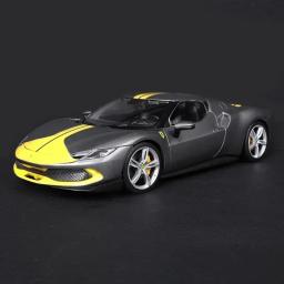 Bburago-Diecast modelo de carro esportivo Ferrari 296 Gtb Assetto Fiorano, brinquedos em miniatura, prenda de aniversário, 1:18, Novo - Image 4