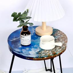 Grande Oceano Redondo Cristal Dropping Glue Mold, DIY Table Stool, Espelho Silicone Mold, Decoração para casa, Armazenamento - Image 1