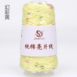 Fio De Algodão De Lantejoula Especial, Acessórios De Vestuário DIY, Fio De Malha, Boneca De Tecido, Jaqueta, Xaile, Chapéu, Fio De Malha, 50g Bola, 140m, 6mm + 3mm - Image 5