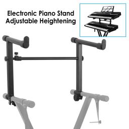 Suporte ajustável Teclado Piano Eletrônico, Design dobrável música Stand, Sintetizador De Teclado De Segundo Nível - Image 3