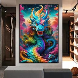 AB Fada Poeira Diamante Pintura, Dragão Chinês, Nova Coleção, Mosaico DIY, Ponto Cruz Kits, Arte Bordada, Decoração para casa - Image 2
