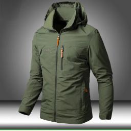 Jaqueta corta-vento masculina casual, à prova de vento, à prova d'água, militar, tática, off-road, trekking, bombardeiro, caça ao ar livre, militar - Image 1