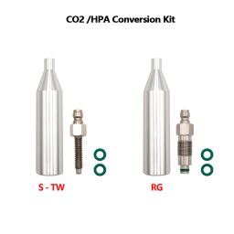 Kit de conversão CO2 HPA para pneumáticos, roscas S-TW e RG, substituição do cartucho do cilindro, acoplador rápido masculino 8mm, ferramenta de ar, 12g - Image 1