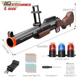 Lançador de granadas M79 Soft Shell Launcher Toy M79 Howitzer Soft Bullet Blast Shotgun Launcher para presente de aniversário infantil Jogo de tiro - Image 3