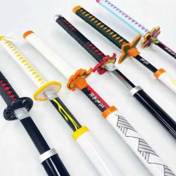72/104cm demon slayer katana kimetsu não yaiba lâmina anime cosplay prop tanjirou mitsuri tamanho real japonês katana sabre brinquedo do miúdo - Image 2