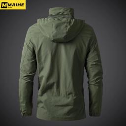 Homens jaquetas corta-vento à prova dwaterproof água militar casaco com capuz masculino novas jaquetas de combate outono ao ar livre caminhadas ciclismo bombardeiro outwear - Image 6