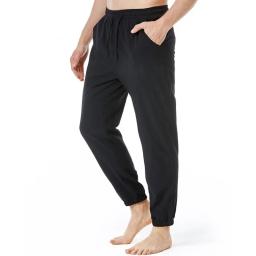 Calça casual com cordão masculina, elástico na cintura, monocromática, tamanho solto versátil, jogging, leggings de ioga, verão, nova - Image 1