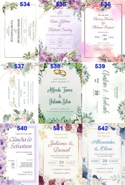 Convites personalizados do casamento, RSVP cartão, doce XV Quinceanera aniversário convida, 5.7x5.7 Polegada, 50 PCs - Image 5