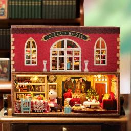 Casas de bonecas para meninas, Kits de construção em miniatura com móveis, Brinquedos Dollhouse, DIY, Mini Rabbit Town Casa, Presentes de aniversário - Image 4