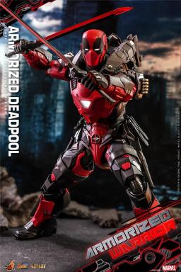HOTTOYS-Boneca Colecionável Armorizada Deadpool Alloy, HT CMS09D42, Die-Cast, Escala 1:6, 32.5cm Edição Colecionável, Original - Image 4