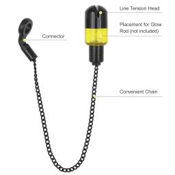 Conjunto de alarme de mordida de pesca, conjunto de 4 peças, acessórios para pesca com corrente de alerta, equipamento de pesca - Image 5