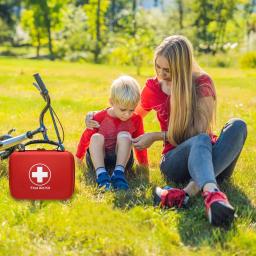 Bolsa de primeiros socorros pu à prova d'água, vazia para viagens ao ar livre, carro, casa, kit de sobrevivência de emergência, acampamento doméstico, pequena caixa médica, viagem - Image 6