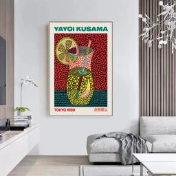 Yayoi Kusama Art Exhibition Wall Poster, Pumpkin Flower Prints, pintura abstrata da lona, quadro para quarto moderno, Home Decor - Image 4