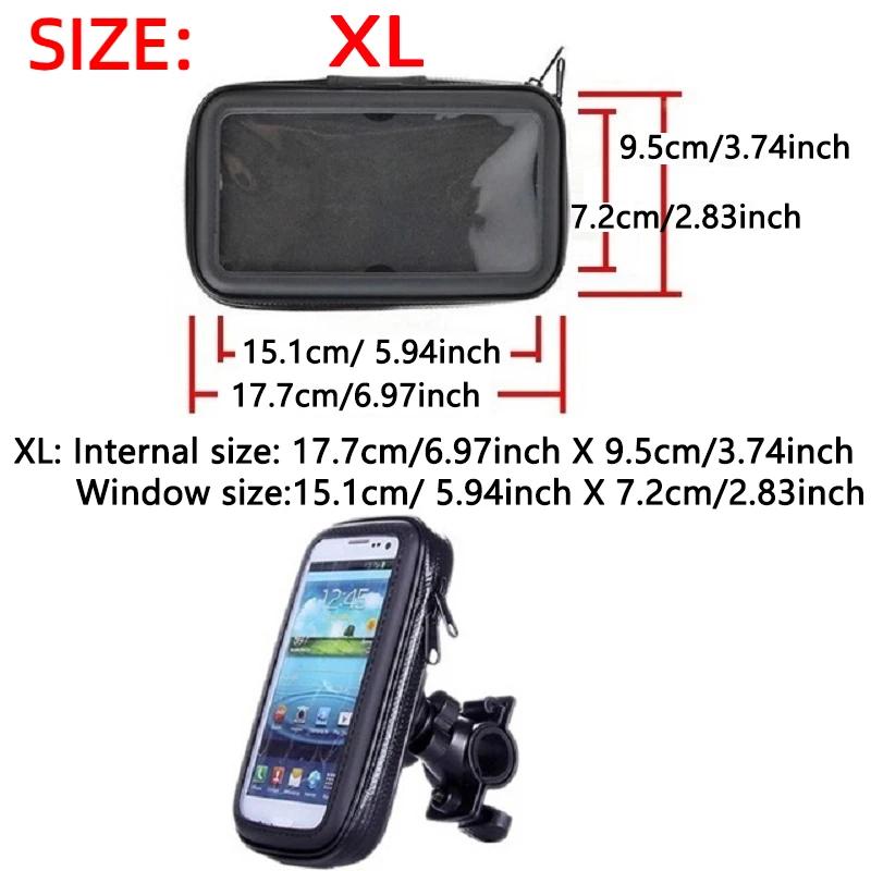 Suporte do telefone para motocicleta e bicicleta, moto bike, suporte do guidão, montagem do espelho retrovisor, saco impermeável, suporte para celular móvel - Image 1