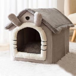Cama dobrável para dormir, Cama de dormir macia, Removível e lavável, Ninho de cachorro, Ninho de gato semi-fechado, Pet Products - Image 2