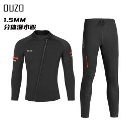 Fato de mergulho quente para homens e mulheres, roupas de mergulho, mangas compridas, proteção contra frio, prova solar, surf, 1,5mm - Image 1