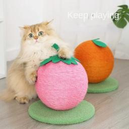 Gato Coçando Bola Brinquedo, abacaxi e laranja, Escalada Quadro, Moer Patas, Gatinho Scratcher, Pet Móveis Suprimentos - Image 1