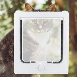 Gato do animal de estimação portas de tela de segurança duplo design magnético silencioso livre entrada saída portão suprimentos para animais estimação venda quente - Image 5